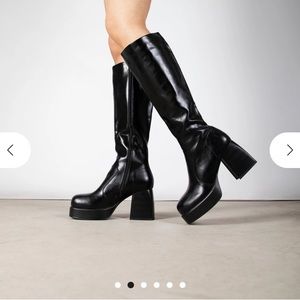 RAID Raewyn Long Knee High Boot in Black